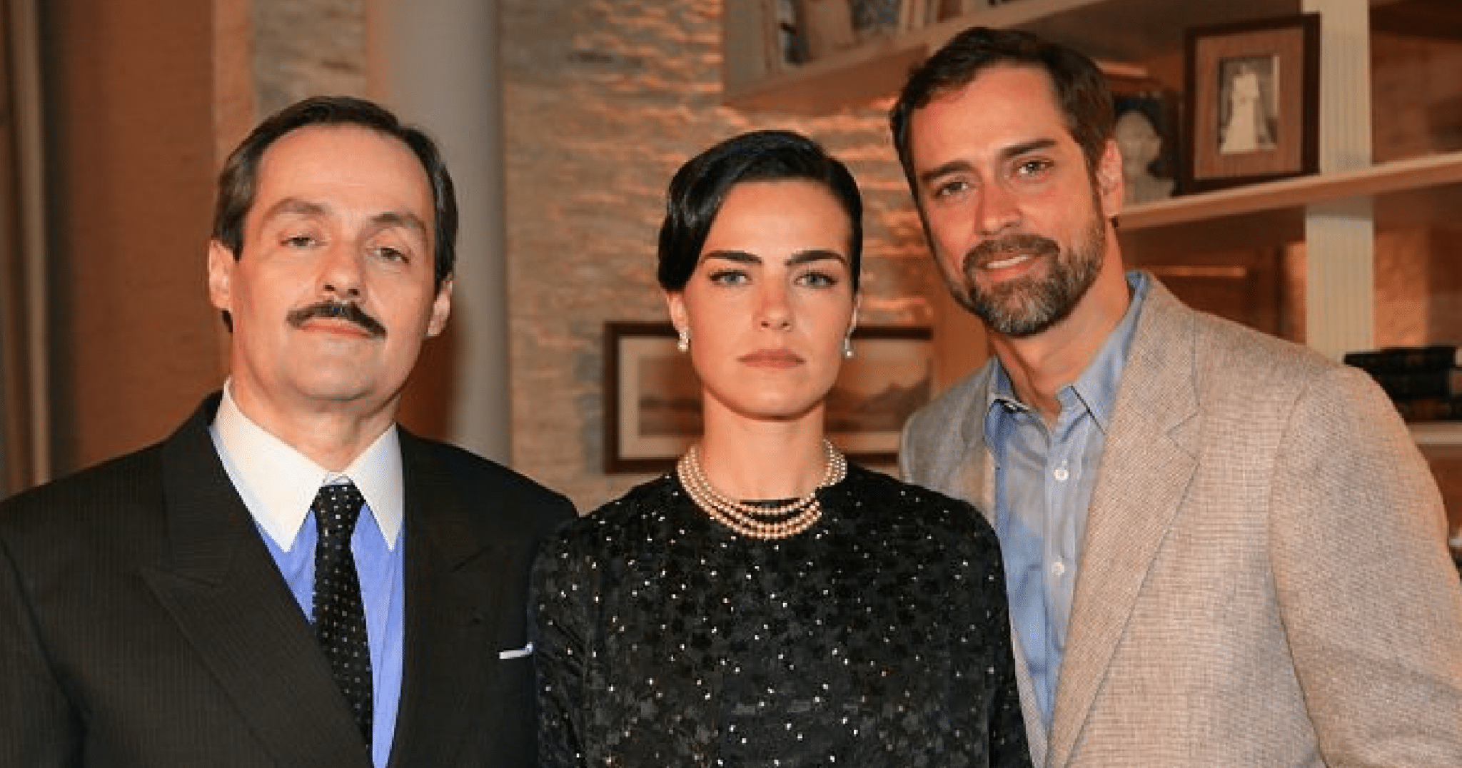 Daniel Dantas, Ana Paula Arósio e Marcello Antony na segunda versão de "Ciranda de Pedra" (2008). Imagem: Rede Globo / Divulgação